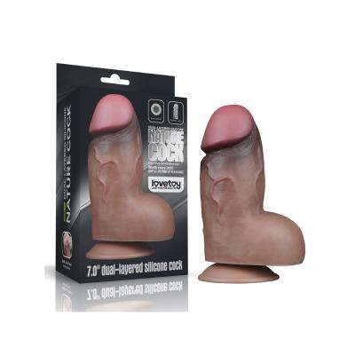 Censan 7.0 İnç Dual Layered Platinum Silicone Cock