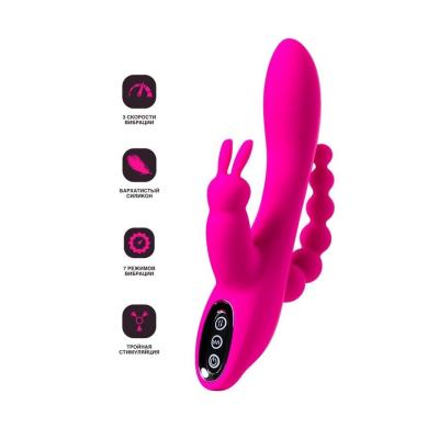 Censan Jos Spanky Üçlü 21cm Pembe Vibratör