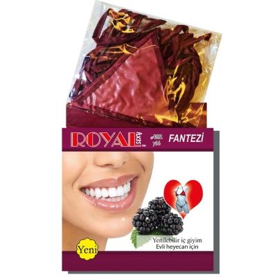 Censan Royal Yenilebilir Tanga Sütyen Böğürtlen Aromalı