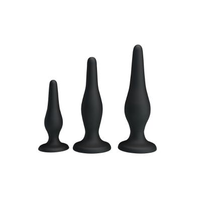 Censan Siyah Silikon Anal Tıkaç Set