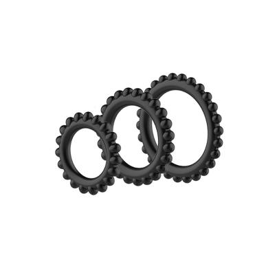 Censan Titan 3'lü Siyah Esnek Penis Halkası Seti