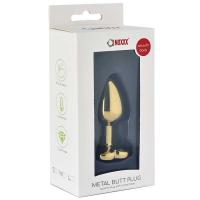 Censan Altın Renkli Kalpli Çelik Anal Plug - Küçük Boy