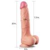 Censan 10 İnç Dual Layer Platinum Silicone Cock