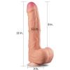 Censan 11 İnç Dual Layer Platinum Silicone Cock