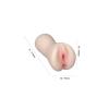 Censan 18 CM Çift Girişli Ten Rengi Anal Vajinal Mastürbatör