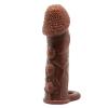 Censan 3 cm Uzatmalı Damarlı Penis Kılıfı Esmer