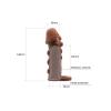 Censan 3 cm Uzatmalı Damarlı Penis Kılıfı Esmer