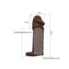 Censan 4 cm Uzatmalı Damarlı Penis Kılıfı Esmer