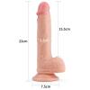 Censan 8.5 İnç Dual layered Platinum Silicone Cock Ten Dildo