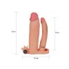 Censan Add 3 İnç Pleasure X Tender Vibrating Double Penis Sleeve Penis Kılıfı