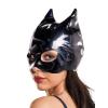 Censan Glossy ANN Deri Kedi Maskesi siyah