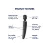 Censan Satisfyer Wand-er Woman Black Vibratör 34cm