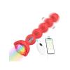 Censan Telefon Kontrollü Haley Rose Pulled Beads Anal Plug – Kırmızı