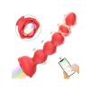 Censan Telefon Kontrollü Haley Rose Pulled Beads Anal Plug – Siyah