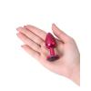 Metal Anal Tıkaç, Metal, kırmızı, siyah kristalli, 7,2 cm, Ø2,8 cm, 50 g