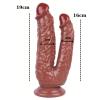 Noctis 19cm Kahverengi Çiftli Dildo No:76
