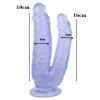 Noctis 19cm Mor Çiftli Dildo No:76